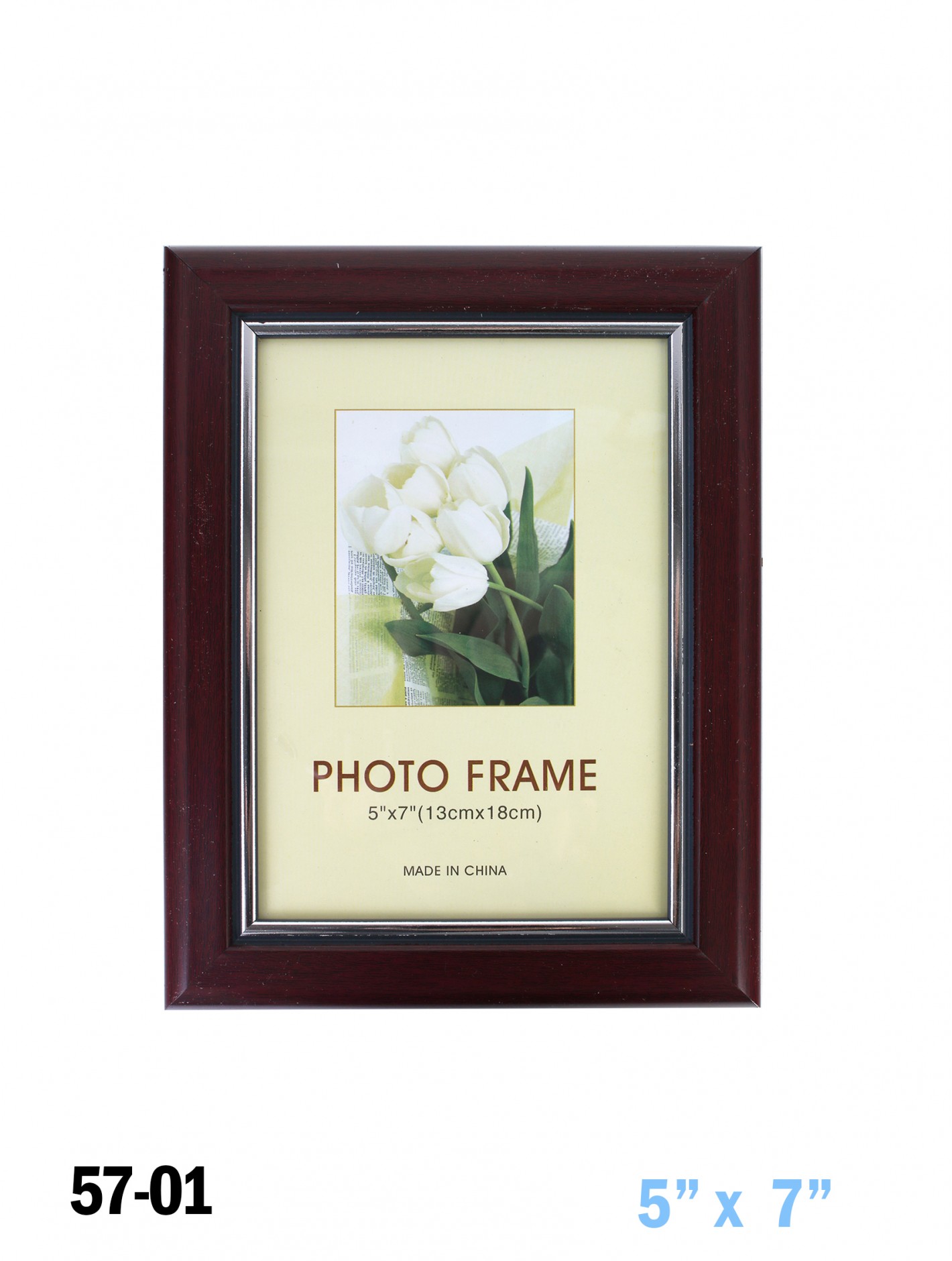 Glossy Red Wood Picture Frame